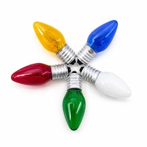 50 Adet Mix Renkli Gece Lambası Ampul E14 - 10w C7 5691