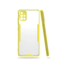 Mey İthalat Samsung Uyumlu Galaxy A71 Kılıf Platin Silikon - Sarı