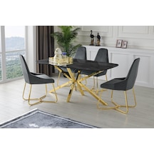 Çapraz High Gloss Yemek Masası 90 160 Cm 001