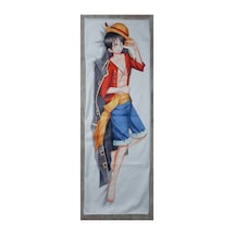 Anime One Piece - Monke D. Luffy Desenli Sarılma Yastığı Hugging Pillow Kılıfı Çok Renkli