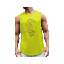 Bluu Parrot Kolsuz Sporcu T-shirt Tank Top Spor Atlet