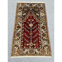 El Dokuma Sıfır Yahyalı Halısı Seccade 84x146 Kök Boya Namazlık