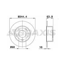 Vw Passat B5.5 Arka Fren Diski 2001-2005 Braxıs Ae0076 2adettir