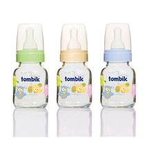 Tombik Cam Biberon 100 ML / Şaşkın Hayvancıklar Serisi Mavi (3 Ad