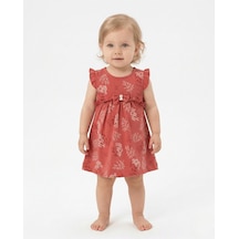 S-Mall Caramell Bebek Elbisesi - Elb7068 - Little Flower - Kiremit