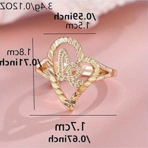 Novahub Altın Rengi 26 İngilizce Mektup Ayarlanabilir Yüzük - Düğün Band Takı, Sevgililer Günü Hediyesi, Y Altın, Günlük/kişisel/kadın Takı Altın