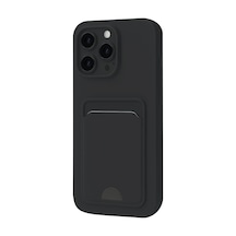 Apple Uyumlu iPhone 16 Pro Kılıf Kelvin Kartvizitli Silikon - Siyah 0.2M-Çok Renkli