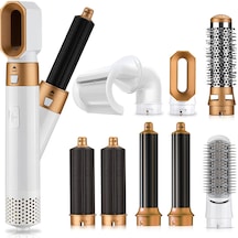 8 In 1 Çok Fonksiyonlu Saç Kurutma Maşa Düz Saç Kıvırcık Saç Şekillendirme Makinesi Beyaz