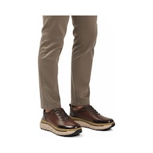 Kahve Hakiki Deri Bağcıklı Erkek Sneaker 152-22390 M Kahve
