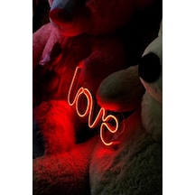 Love - Led Dekoratif Duvar Aydınlatması Neon Duvar Yazısı Sihirli Led Mesajlar