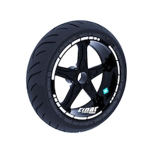 Reflektif Gri Moto GP Stili Jant Şeridi Sticker Çınar Extreme
