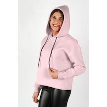 Balins Kadın Kapüşonlu Sweatshirt Pembe Çok Renkli