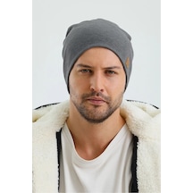 Erkek Termal %100 Pamuklu Soft 2 Stil 1 Arada Bere Premium Cuts Serisi - Standart / Gri Gri