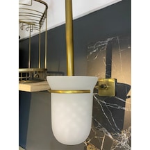 İsaoğlu Yapı Mat Gold Tuvalet Fırçası Antik Gold Tuvalet Fırçalık Komple Pirinç Paslanmaz Gold