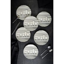 Nido 6 Parça Porselen Pasta Seti 19 Cm