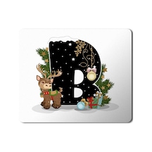 Yeni Yıl Merry Christmas Yılbaşı'na Özel B Harfi Mousepad Mouse Pad