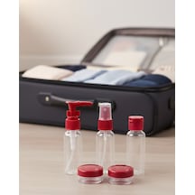Taşınabilir 5 Parça Seyahat Kozmetik Dolum Seti 30 Ml Çok Renkli