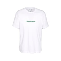 Erkek Oversize Tişört Beyaz Sırt Baskılı Bisiklet Yaka Slim Fit Baskılı T-shirt Ncs Jeans 1190-beyaz Beyaz