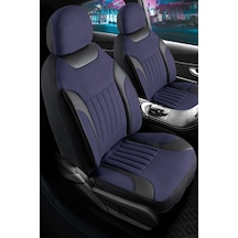 Alfa Romeo 75 Tay Tüyü Oto Koltuk Kılıfı Fermuarlı Ön Arka Set Lacivert Edition
