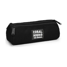 Coral High Kids Siyah Üç Bölmeli Kalem Çantası 31040 Siyah
