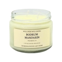 Bodrum Mandarin Mandalina & Itır Aromalı%100 Doğal Soya Mumu