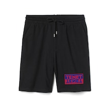 Tenet Double Color Logo Erkek Siyah Şort 001