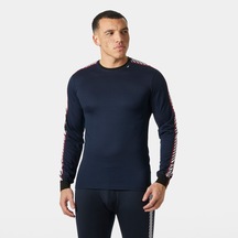 Helly Hansen Lifa Stripe Crew Erkek Termal Üst İçlik Lacivert