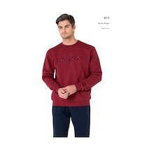 Pierre Cardin 6115 Erkek Uzun Kollu Bisiklet Yaka Üç İplik Eşofman Takımı-bordo Bordo