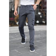 Erkek Körüklü Cep Ve Paça Ribana Detaylı Antrasit Keten Kargo Pantolon Antrasit Erkek Körüklü Cep Ve Paça Ribana Detaylı Antrasit Keten Kargo Pantolon Antrasit