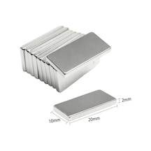 100 Adet 20x10x2 Mm Neodyum Mıknatıs Köşeli Magnet N35 Nikel Kaplama Güçlü Kaliteli Dayanıklı