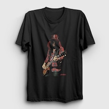 Presmono Unisex Les Paul Guns N' Roses Slash T-shirt Siyah
