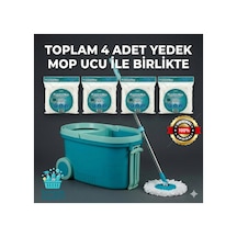 Tekerlekli Taşıma Saplı Comfort Mop Temizlik Seti Toplam 4 Yedek Mop