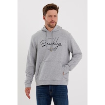 SPR23SW361 Kanguru Çepli El Yazılı Brooklyn Sweat