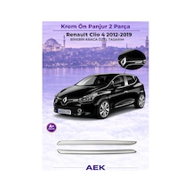 Renault Clio 4 2012-2018 Araca Özel Krom Ön Panjur 2pcs A+