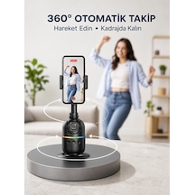 Yapay Zeka Destekli Yüz Takip Özellikli 360 Derece Dönen Masaüstü Telefon Sabitleyici Yeni Nesil - Lisinya