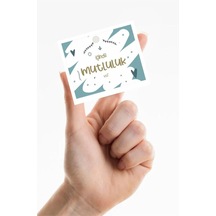 Hediye / Teşekkür / Not Etiketi 5x6 Cm. İçinde Mutluluk Var