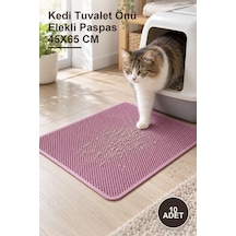 10 Adet Kedi Tuvalet Önü Elekli Paspas 45x65 Cm
