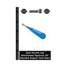 Özel Üretim Set Antrenman Egzersiz 28" Beyzbol Sopası Yerli Mavi