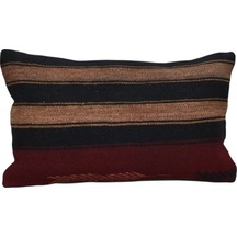 Zehra Abla Halı Yeni El Dokuma Dekoratif Lumbar Kilim Kırlent Yastık Kılıfı 6153
