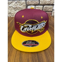 Hamze Cleveland Cavaliers Nba Hiphop Snapback Rapper Basketbol Unisex Şapka Cap Bordo
