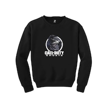 Call Of Duty Ghosts Text Siyah Sweatshirt Siyah