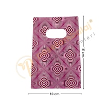 Pembe Sonsuzluk Desenli Hediyelik Poşet 10x15 Cm