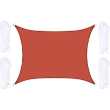 Açık Bahçe Güneşlik Yelken Su Geçirmez Anti-uv Gölgelik, 2m X 2,5m Kırmızı