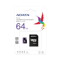 ADATA AUSDX64GUICL10RA1 64 GB Micro SD Kart