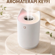 Aroma Difüzör Hava Nemlendirici Sessiz Çalışma Led Gece Lambası
