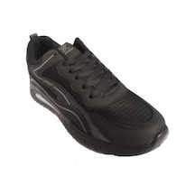 Luttoon 4184-24 Deri Anatomik Hafıza Taban Erkek Sneaker Siyah Füme Siyah
