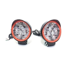 Motosiklet 9 Ledli Sis Far Çakar Modlu 2 Li Set 12v Led Far