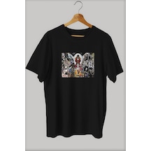 Noıssey -wed One Piece Baskılı Oversize T-shirt Tişört Sokak Tarzı Siyah