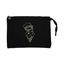 Mısır Kleopatra Siyah Clutch Astarlı Cüzdan / El Çantası
