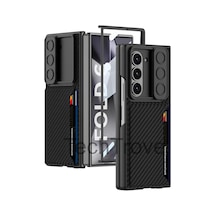 Samsung Uyumlu Galaxy Z Fold 6 Kılıf Kamera Korumalı Karbon Fiber Tasarımlı Kartlıklı Kapak Samsung Uyumlu Galaxy Z Fold 6 Kılıf Kamera Korumalı Karbon Fiber Tasarımlı Kartlıklı Kapak